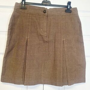 Tommy Hilfiger Brown Plaid Check Pleated Skirt Women’s 10